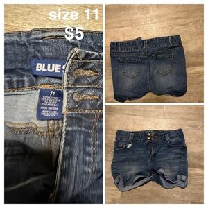 Blue Sky Dark Blue Jean Shorts